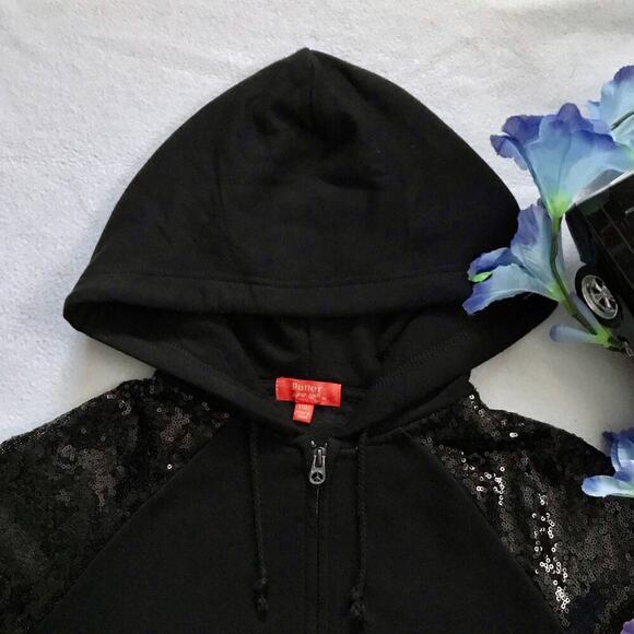 Butter NWT Full Zip Sequins Hoodie Girls L (12) - Picture 2 of 10